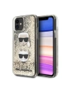 Etui Karl Lagerfeld KLHCN61KCGLGO Apple iPhone 11 złoty/gold hardcase Liquid Glitter Karl&Choupette