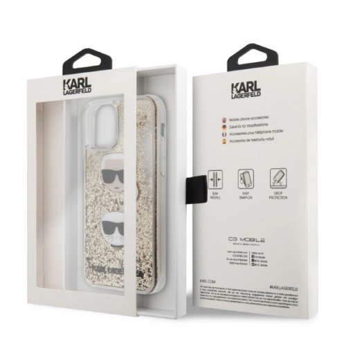 Kup Etui Karl Lagerfeld KLHCN61KCGLGO Apple iPhone 11 arany/hardcase Liquid Glitter Karl&Choupette - KLD1356 - {ean13} - Sklep Home Screen