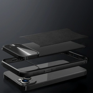 Etui Nillkin CamShield Leather S Apple iPhone 14 Plus / 15 Plus zielone