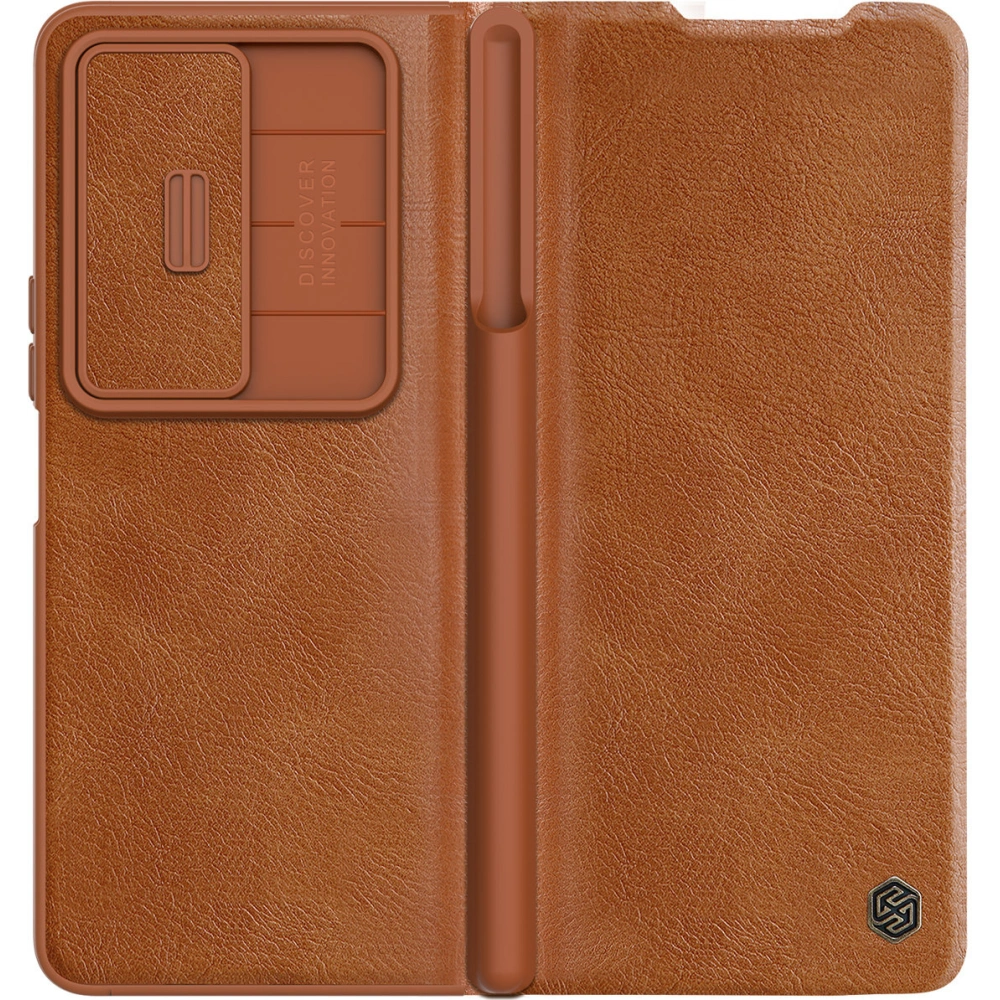 Etui Nillkin Qin Leather Pro Samsung Galaxy Z Fold 4 brązowe