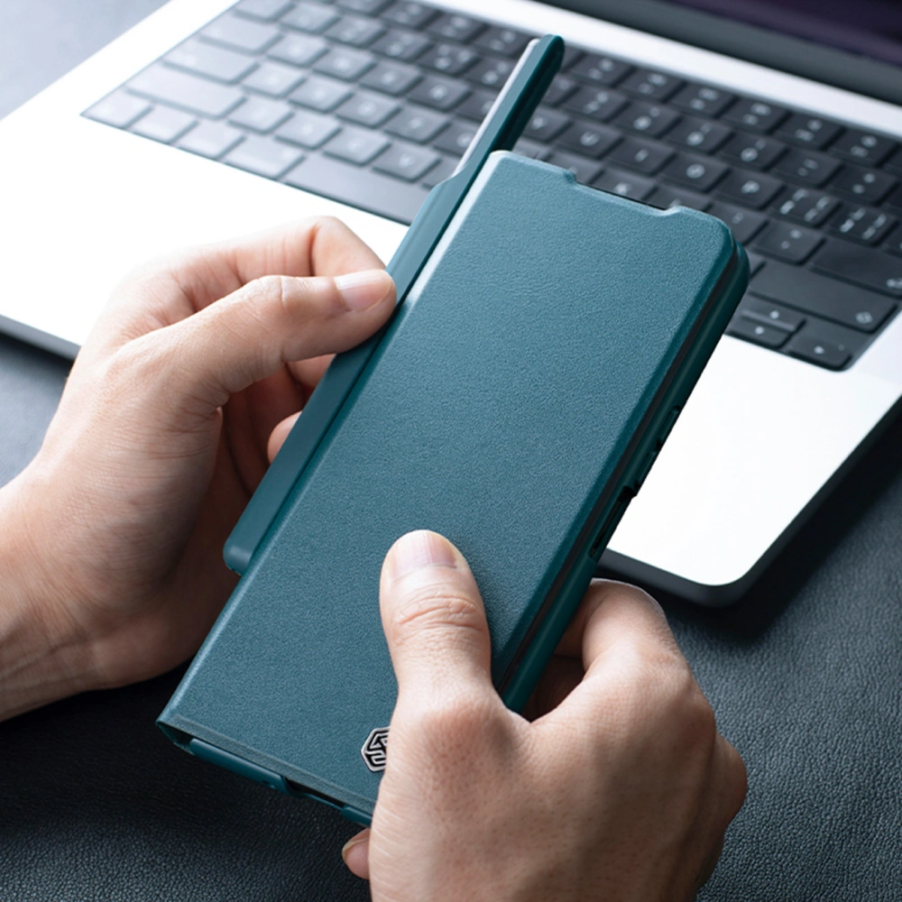 Etui Nillkin Qin Leather Pro Samsung Galaxy Z Fold 4 brązowe