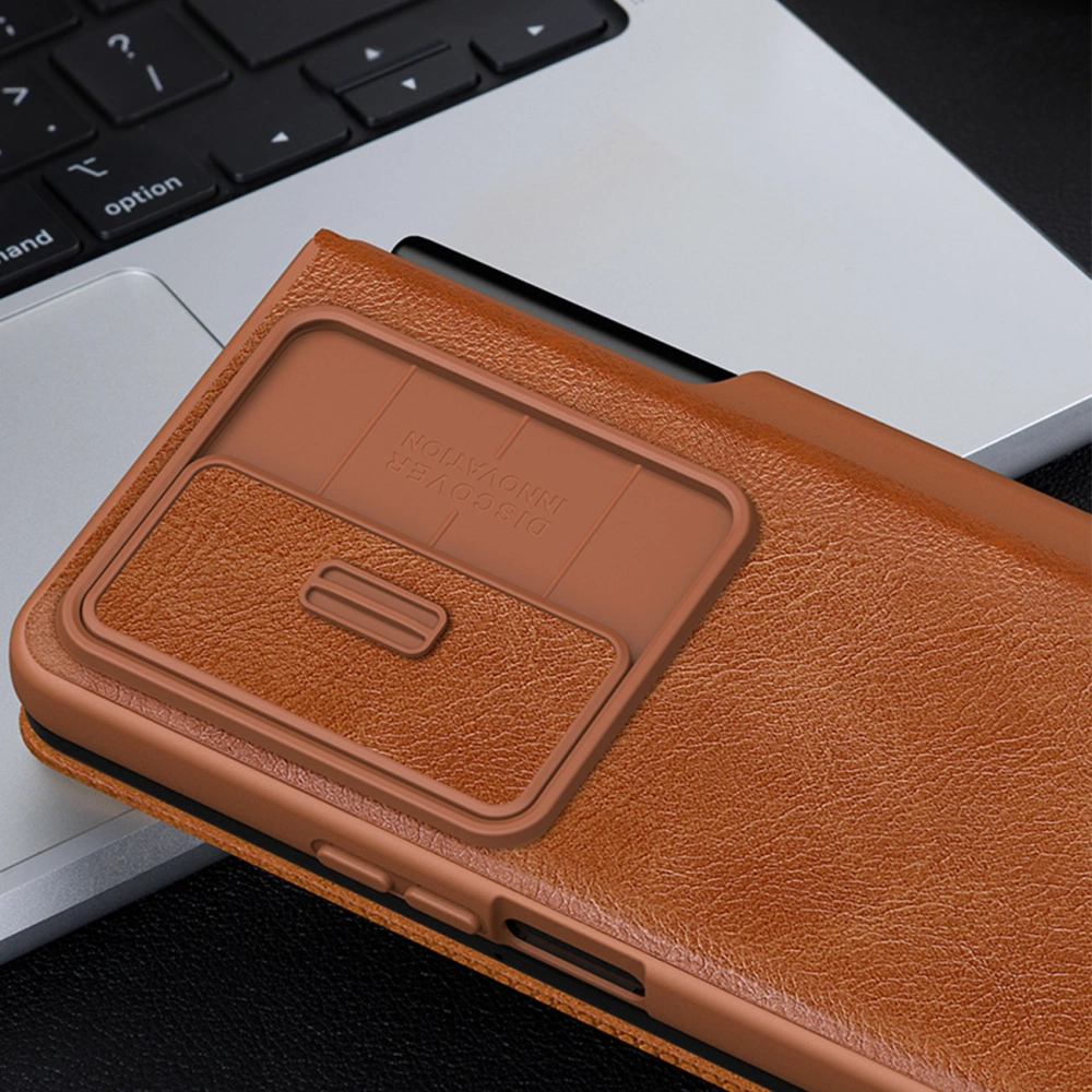 Etui Nillkin Qin Leather Pro Samsung Galaxy Z Fold 4 brązowe