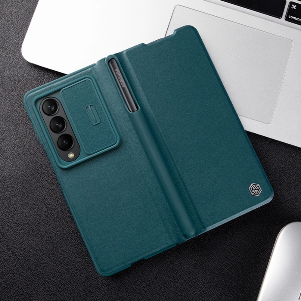 Etui Nillkin Qin Leather Pro Samsung Galaxy Z Fold 4 brązowe