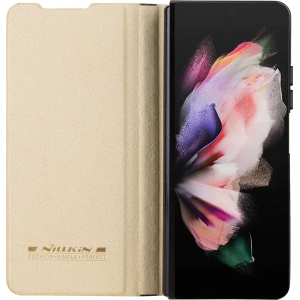 Kup Etui Nillkin Qin Leather Pro Samsung Galaxy Z Fold 4 złote - NLK918 - {ean13} - Sklep Home Screen