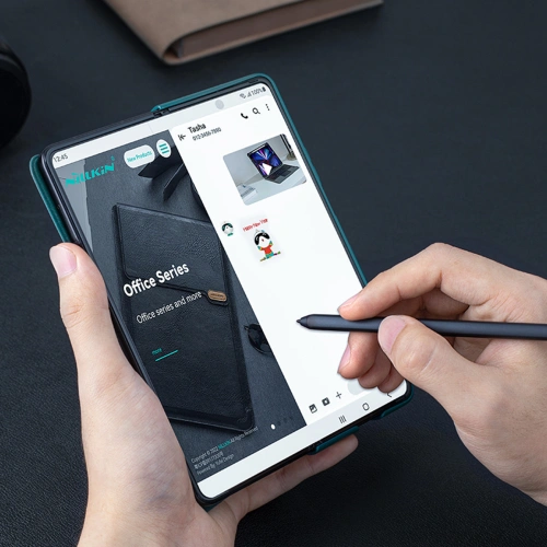 Kup Etui Nillkin Qin Leather Pro Samsung Galaxy Z Fold 4 zlaté - NLK918 - {ean13} - Sklep Home Screen