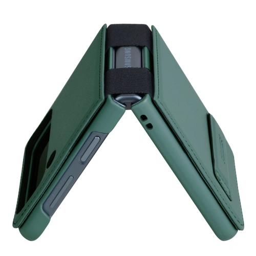 Buy Nillkin Qin Vegan Leather Samsung Galaxy Z Flip 4 dark green - NLK920 - {ean13} - Home Screen Store Europe