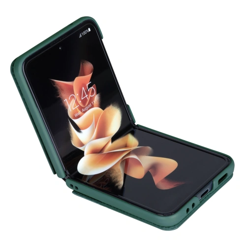 Kup Case Nillkin Qin Vegan Leather Samsung Galaxy Z Flip 4 dunkelgrün - NLK920 - {ean13} - Sklep Home Screen