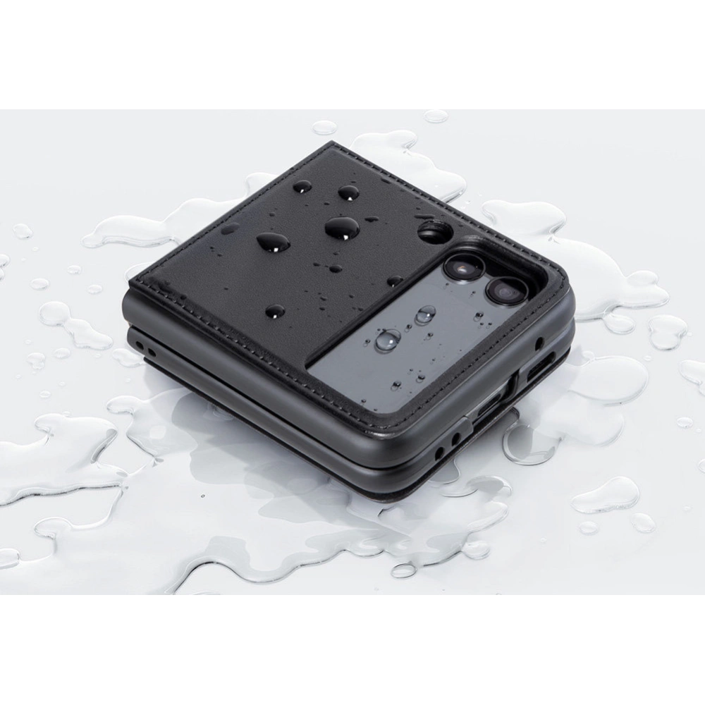 Etui Nillkin Qin Vegan Leather Samsung Galaxy Z Flip 4 złote