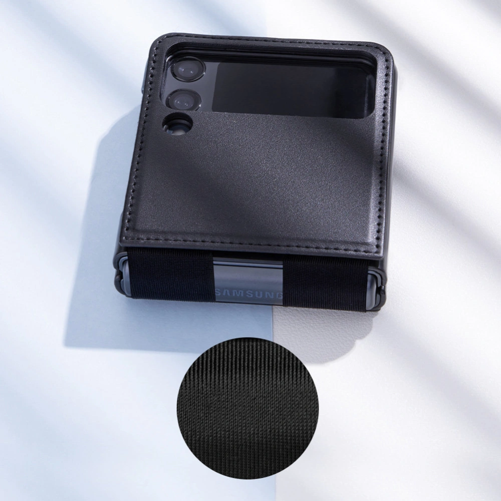 Etui Nillkin Qin Vegan Leather Samsung Galaxy Z Flip 4 złote