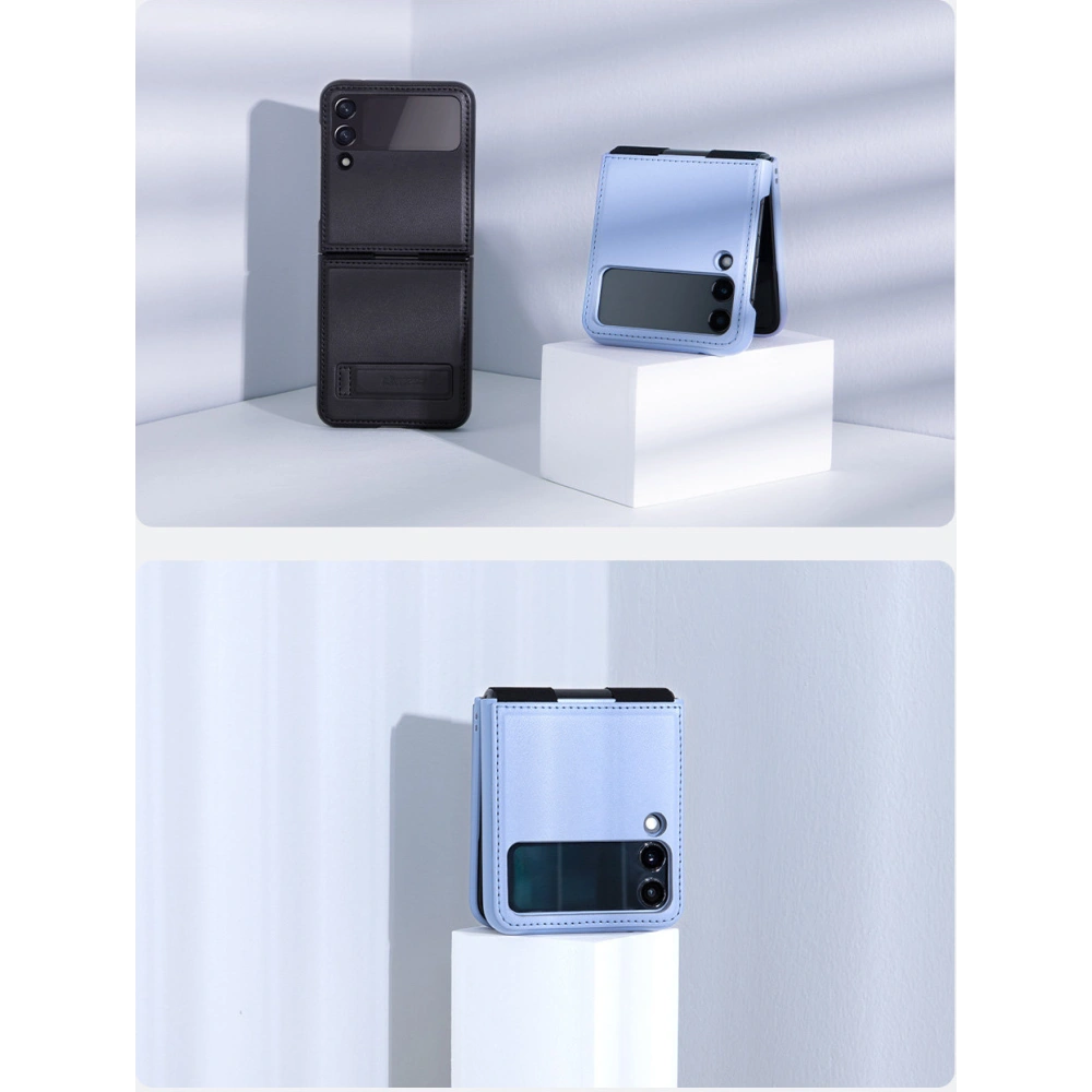 Etui Nillkin Qin Vegan Leather Samsung Galaxy Z Flip 4 złote