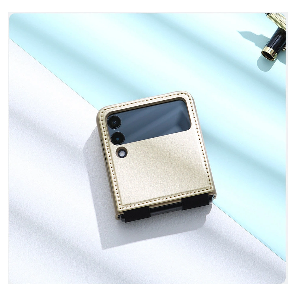 Etui Nillkin Qin Vegan Leather Samsung Galaxy Z Flip 4 złote
