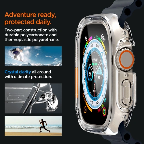 Kup Etui Spigen Ultra Hybrid Apple Watch Ultra 49mm Crystal Clear - SPN2604 - {ean13} - Sklep Home Screen