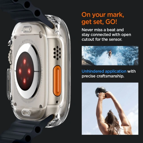 Buy Case Spigen Ultra Hybrid Apple Watch Ultra 49mm Crystal Clear - SPN2604 - {ean13} - Home Screen Store Europe
