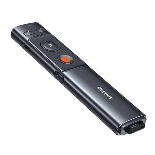 Buy Baseus Orange Dot Multifunctionale remote control for presentation with a green laser pointer gray - BSU3872 - {ean13} - Home Screen Store Europe
