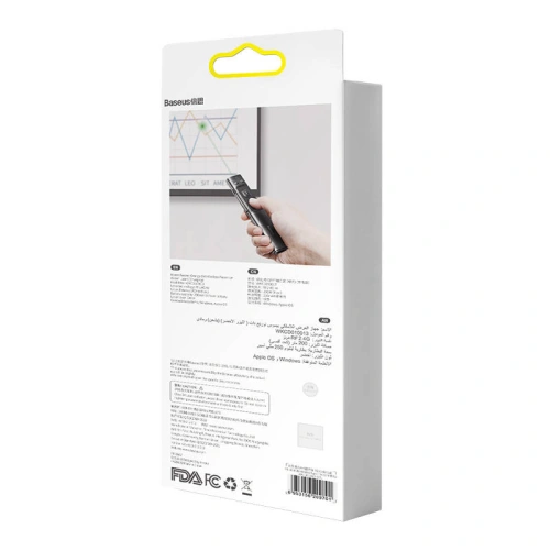 Kup Pilot multifuncțional Baseus Orange Dot pentru prezentări, cu indicator laser verde, reîncărcabil (gri) - BSU3872 - {ean13} - Sklep Home Screen