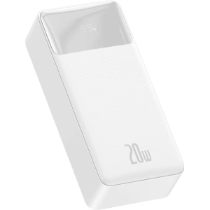 Powerbank Baseus Bipow 30000mAh 20W biały (Overseas Edition) + kabel USB/microUSB 0.25m biały