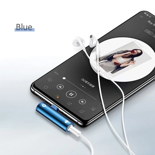 Kup Adapter USAMS AU07 2w1 USB-C/USB-C + Mini-Klinke 3,5mm blau (US-SJ277) - USA821 - {ean13} - Sklep Home Screen