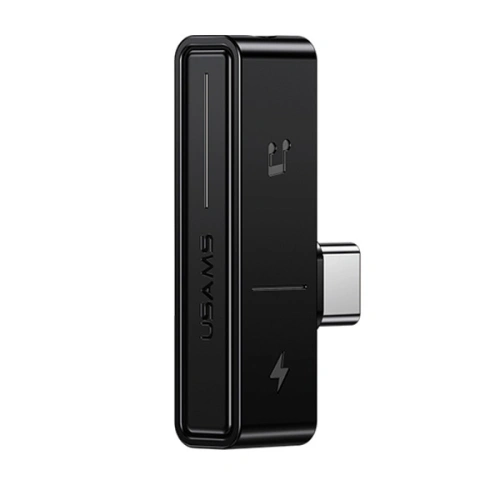 Kup Adapter USAMS AU12 2in1 USB-C + Mini-Klinke 3,5mm schwarz (US-SJ386) - USA822 - {ean13} - Sklep Home Screen