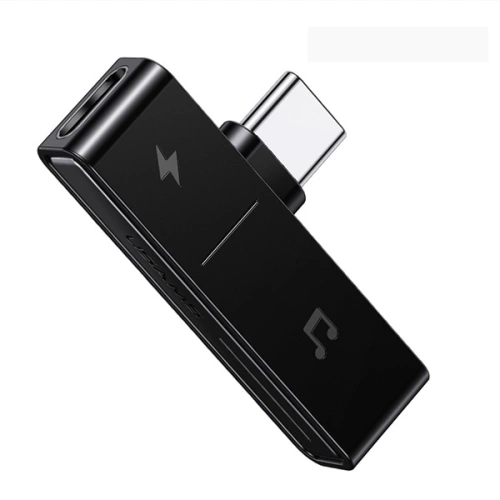 Kup Adapter USAMS AU12 2in1 USB-C + Mini-Klinke 3,5mm schwarz (US-SJ386) - USA822 - {ean13} - Sklep Home Screen