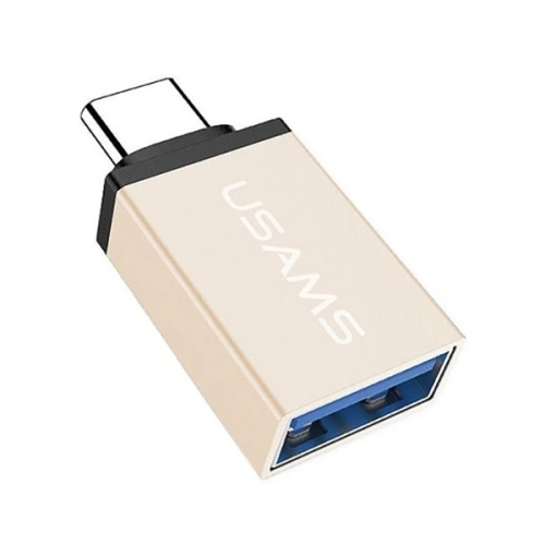 Kup Adapter USAMS USB-C/USB OTG 3.1 gold (US-SJ028) - USA823 - {ean13} - Sklep Home Screen