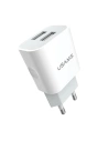 Ładowarka sieciowa USAMS 2xUSB 2,4A biały/white Fast Charging (US-CC023)