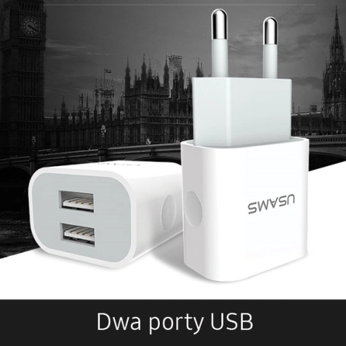 Kup Nabíječka do sítě USAMS 2xUSB 2,4A bílá/white Fast Charging (US-CC023) - USA826 - {ean13} - Sklep Home Screen