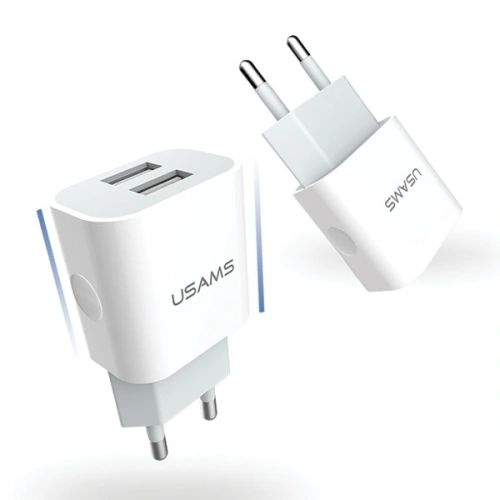 Kup Nabíječka do sítě USAMS 2xUSB 2,4A bílá/white Fast Charging (US-CC023) - USA826 - {ean13} - Sklep Home Screen