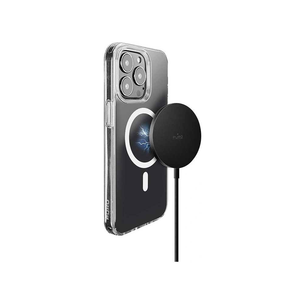 Ładowarka bezprzewodowa PURO Magnetic Charging Cable USB-C MagSafe 15W (czarny)