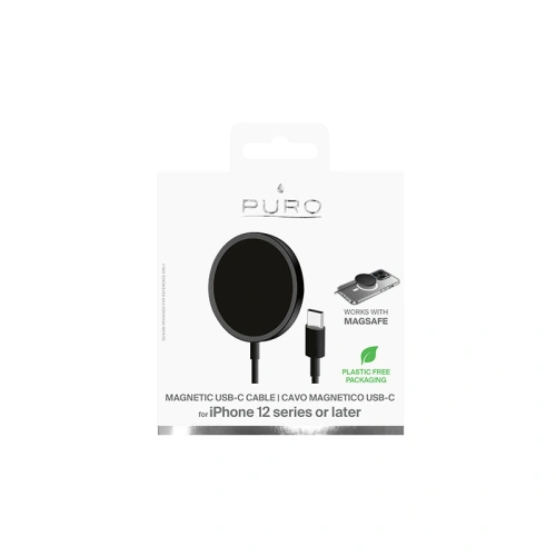 Kup Încărcător wireless PURO Cablu de Încărcare Magnetic USB-C MagSafe 15W (negru) - PUR626 - {ean13} - Sklep Home Screen