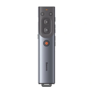 Kup Pilot multifuncțional Baseus Orange Dot pentru prezentări, cu indicator laser roșu, reîncărcabil (gri) - BSU3877 - {ean13} - Sklep Home Screen