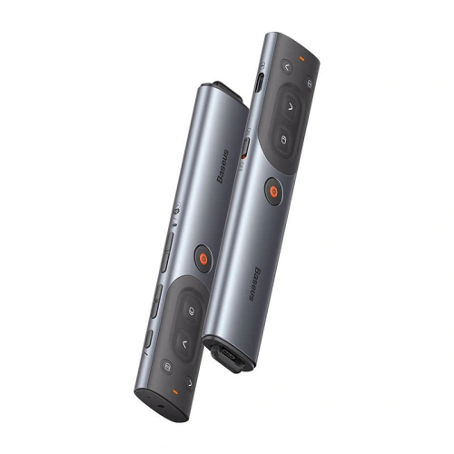 Buy Baseus Orange Dot Multifunctionale remote control for presentation with a red laser pointer gray - BSU3877 - {ean13} - Home Screen Store Europe