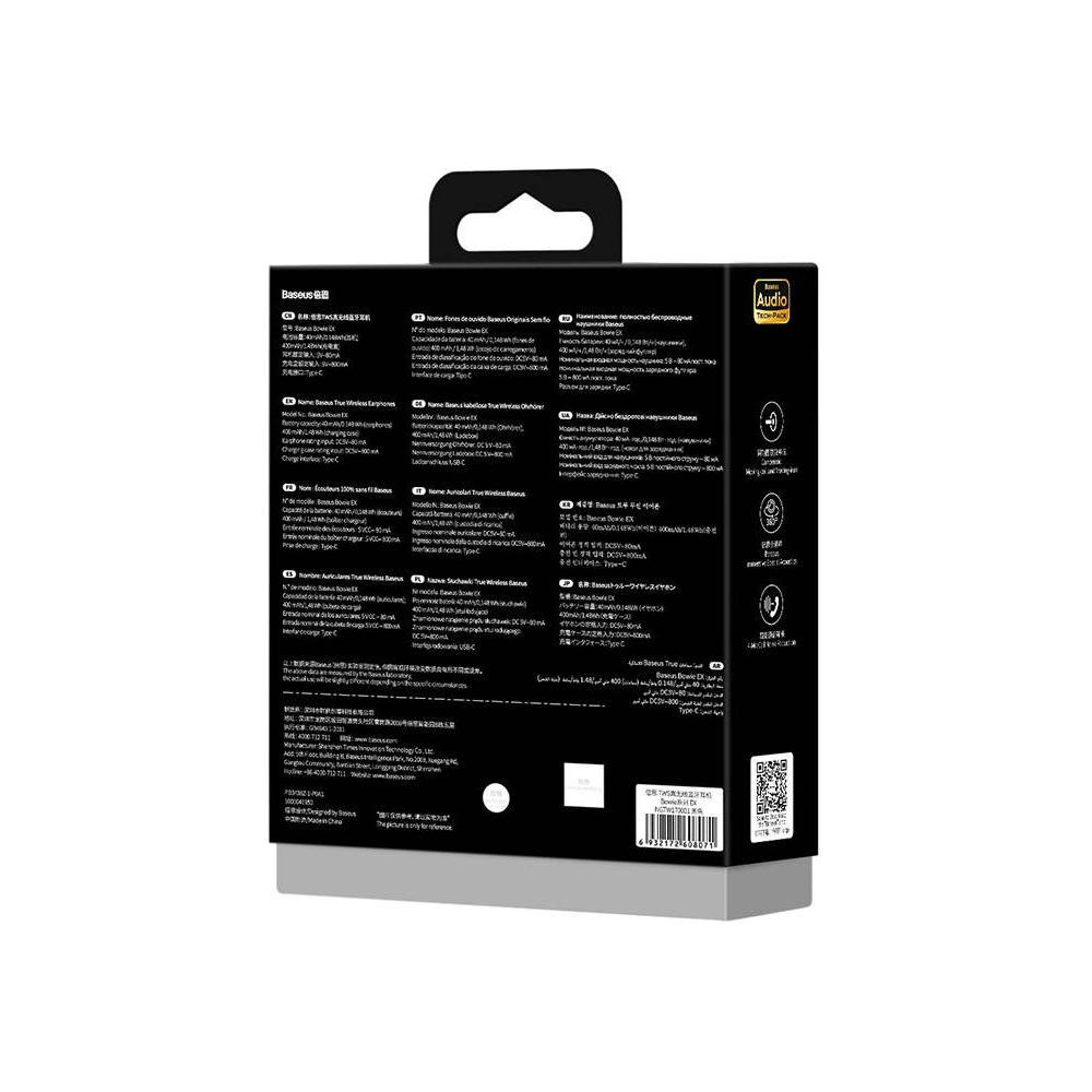 Słuchawki TWS Baseus Bowie EX (czarne)