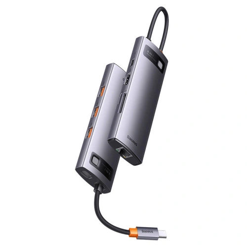 Kup Hub Baseus StarJoy Serie 8w1 USB-C - HDMI + 3 x USB 3.1 + USB-C PD + RJ45 + microSD/SD - BSU3895 - {ean13} - Sklep Home Screen