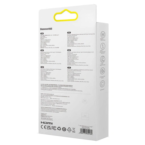 Kup Hub Baseus StarJoy Sorozat 8w1 USB-C - HDMI + 3 x USB 3.1 + USB-C PD + RJ45 + microSD/SD - BSU3895 - {ean13} - Sklep Home Screen