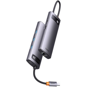 Kup Hub Baseus StarJoy Series 6w1 USB-C - HDMI + 3 x USB 3.0 + USB-C PD + RJ45 - BSU3896 - {ean13} - Sklep Home Screen