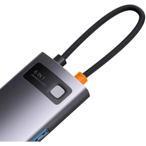 Kup Hub Baseus StarJoy Series 6w1 USB-C - HDMI + 3 x USB 3.0 + USB-C PD + RJ45 - BSU3896 - {ean13} - Sklep Home Screen