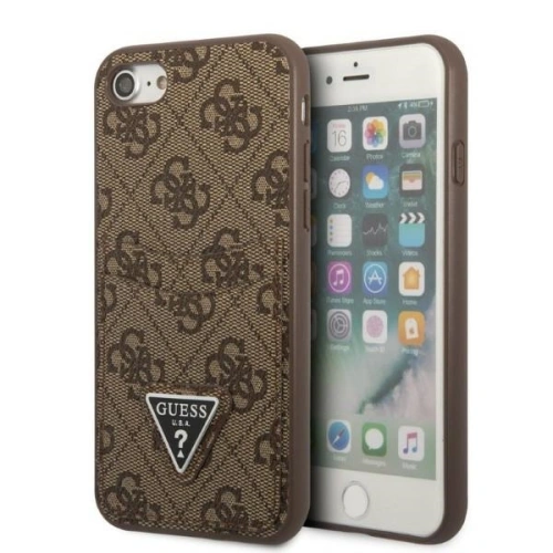 Kup Case Guess GUHCI8P4TPW Apple iPhone SE 2022/SE 2020/8/7 Hardcase braun/brown Hardcase 4G Triangle Logo Kartenfach - GUE2326 - {ean13} - Sklep Home Screen