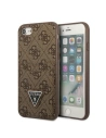 Case Guess GUHCI8P4TPW Apple iPhone SE 2022/SE 2020/8/7 Hardcase braun/brown Hardcase 4G Triangle Logo Kartenfach