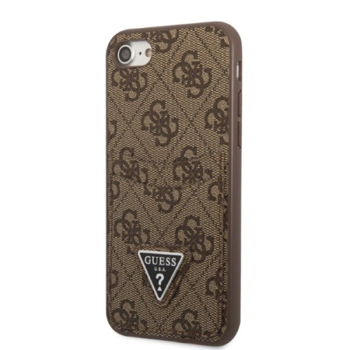Kup Case Guess GUHCI8P4TPW Apple iPhone SE 2022/SE 2020/8/7 Hardcase braun/brown Hardcase 4G Triangle Logo Kartenfach - GUE2326 - {ean13} - Sklep Home Screen