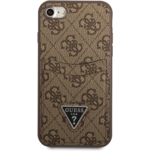 Buy Guess GUHCI8P4TPW Apple iPhone SE 2022/SE 2020/8/7 hardcase brown hardcase 4G Triangle Logo Cardslot - GUE2326 - {ean13} - Home Screen Store Europe