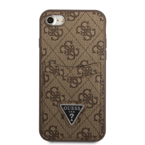 Kup Case Guess GUHCI8P4TPW Apple iPhone SE 2022/SE 2020/8/7 Hardcase braun/brown Hardcase 4G Triangle Logo Kartenfach - GUE2326 - {ean13} - Sklep Home Screen