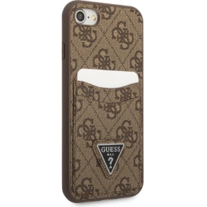 Kup Case Guess GUHCI8P4TPW Apple iPhone SE 2022/SE 2020/8/7 Hardcase braun/brown Hardcase 4G Triangle Logo Kartenfach - GUE2326 - {ean13} - Sklep Home Screen