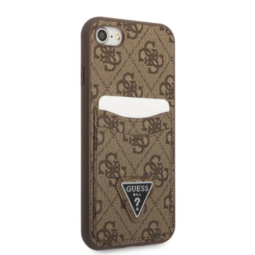 Kup Case Guess GUHCI8P4TPW Apple iPhone SE 2022/SE 2020/8/7 Hardcase braun/brown Hardcase 4G Triangle Logo Kartenfach - GUE2326 - {ean13} - Sklep Home Screen
