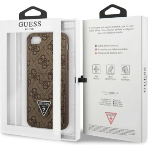 Buy Guess GUHCI8P4TPW Apple iPhone SE 2022/SE 2020/8/7 hardcase brown hardcase 4G Triangle Logo Cardslot - GUE2326 - {ean13} - Home Screen Store Europe