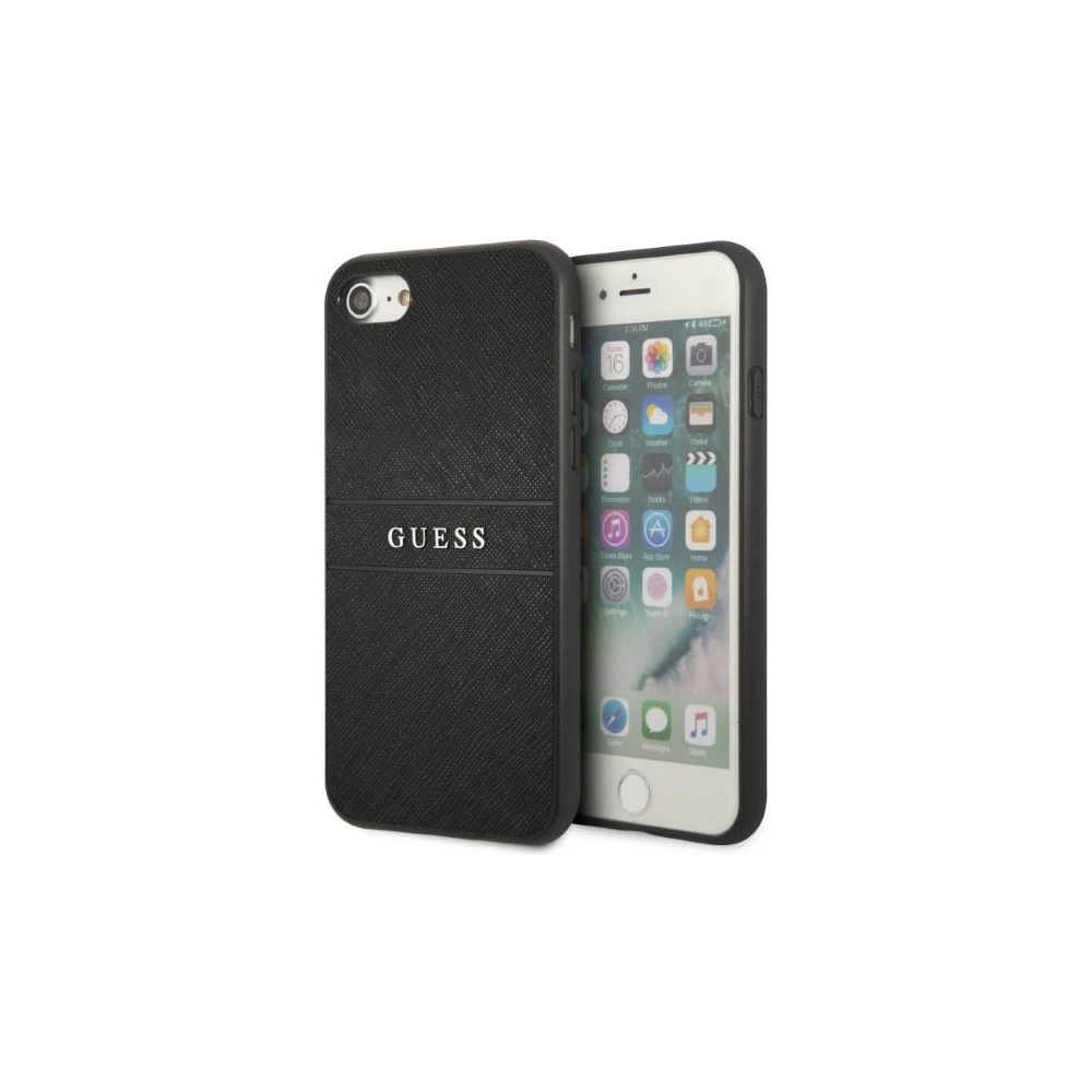 Etui Guess GUHCI8PSASBBK Apple iPhone SE 2022/SE 2020/8/7 czarny/black Saffiano Strap