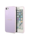 Case Guess GUHCI8PSASBPU für Apple iPhone SE 2022/SE 2020/8/7 Hardcase lila/purple Saffiano Hot Stamp & Metalllogo
