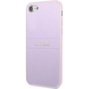 Buy Guess GUHCI8PSASBPU Apple iPhone SE 2022/SE 2020/8/7 hardcase purple Saffiano Hot Stamp & Metal Logo - GUE2328 - {ean13} - Home Screen Store Europe