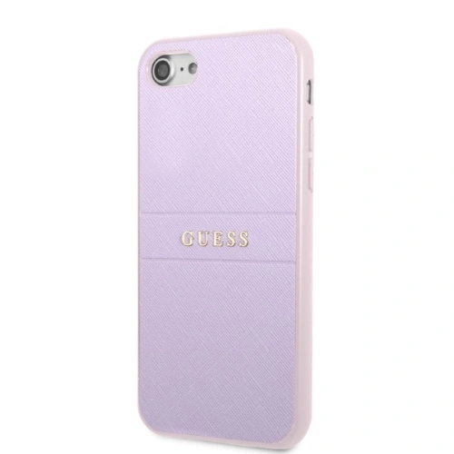 Kup Etui Guess GUHCI8PSASBPU Apple iPhone SE 2022/SE 2020/8/7 hardcase fioletowy/purple Saffiano Hot Stamp & Metal Logo - GUE2328 - {ean13} - Sklep Home Screen