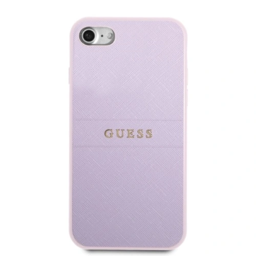 Kup Etui Guess GUHCI8PSASBPU Apple iPhone SE 2022/SE 2020/8/7 hardcase fioletowy/purple Saffiano Hot Stamp & Metal Logo - GUE2328 - {ean13} - Sklep Home Screen