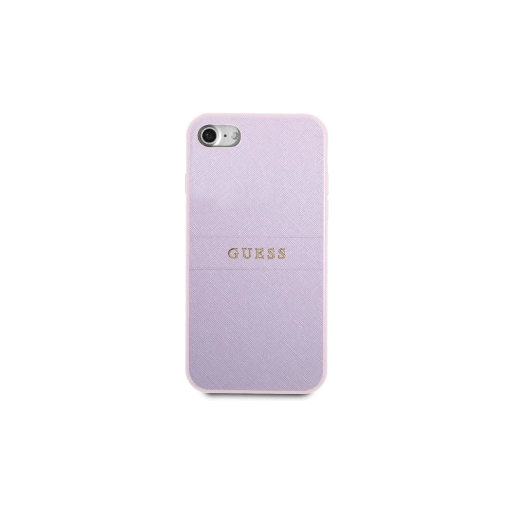 Etui Guess GUHCI8PSASBPU Apple iPhone SE 2022/SE 2020/8/7 hardcase fioletowy/purple Saffiano Hot Stamp & Metal Logo